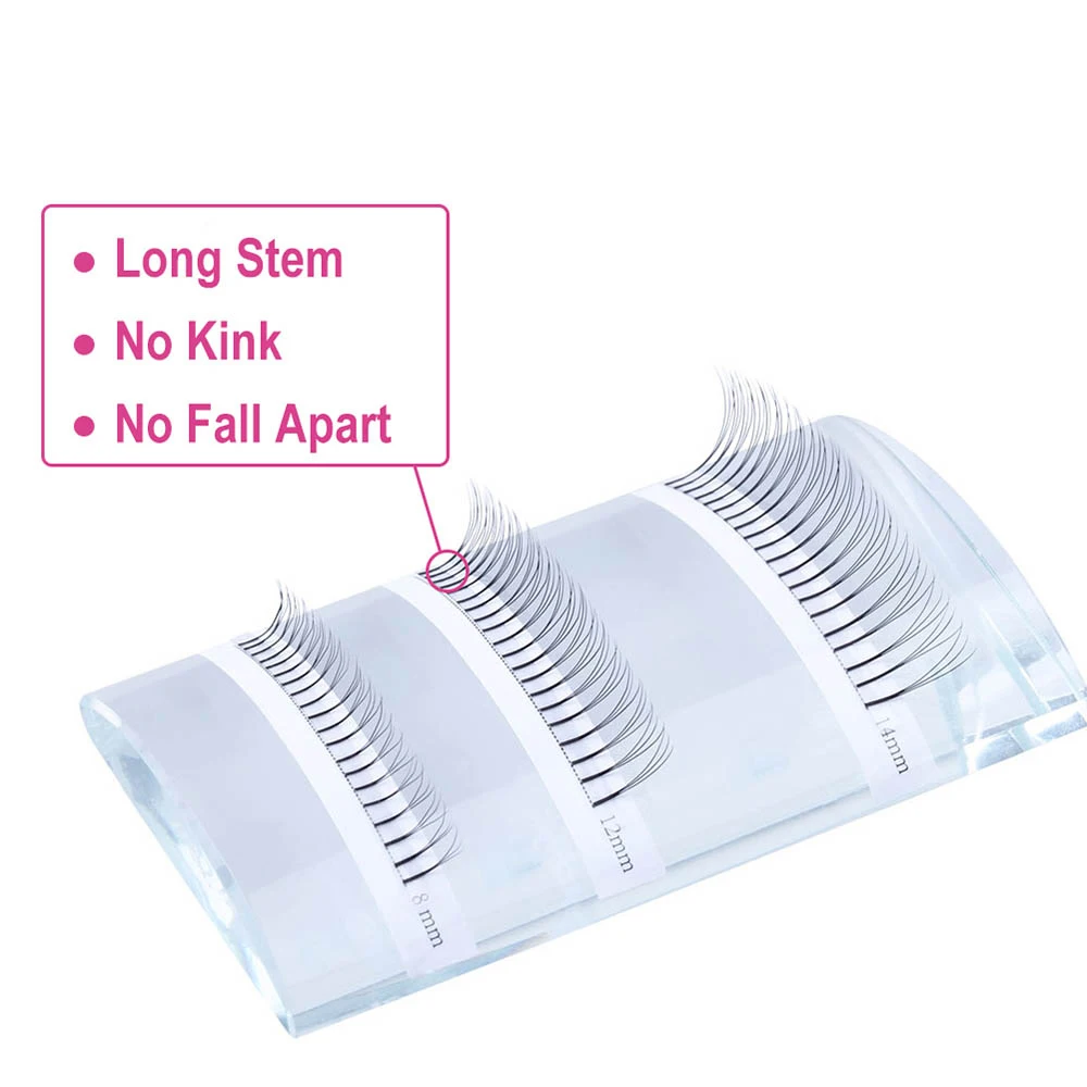 Готовые объемные ресницы для наращивания ресниц в 3D пряди из натурального шелка