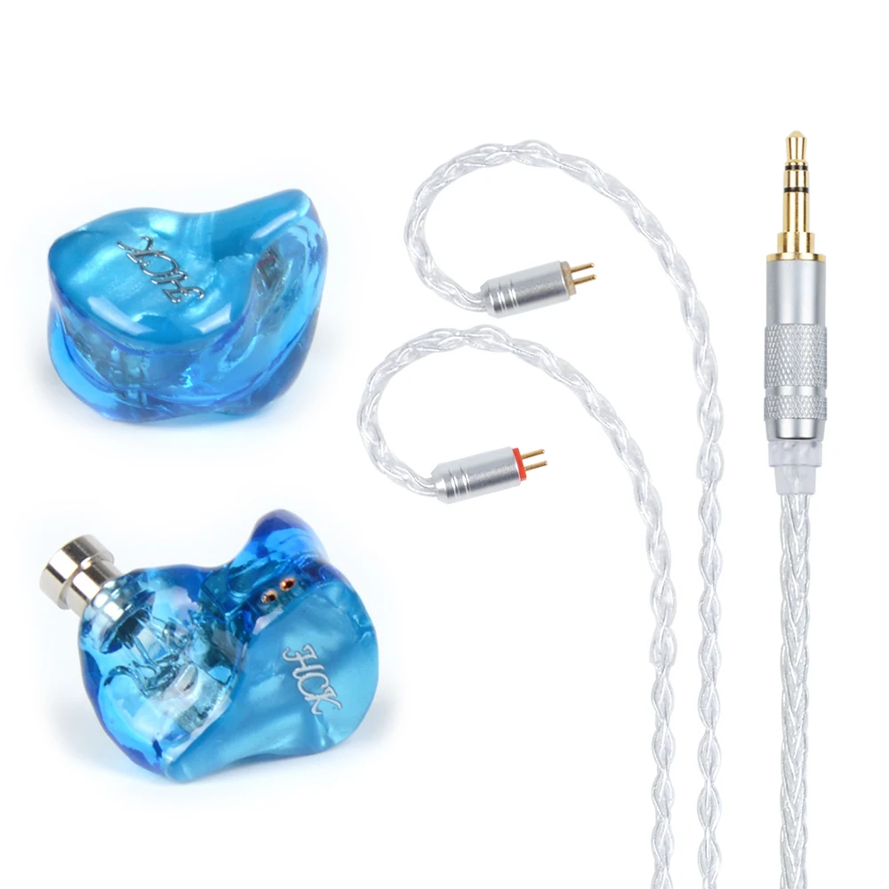 HK6 blue 3.5mm 2Pin NICEHCK HK6/HK8 6/8BA привод в ухо наушник 6/8 сбалансированная арматура съемный Detac кабель HIFI гарнитура Заказные наушники - Цвет: HK6 blue 3.5mm 2Pin
