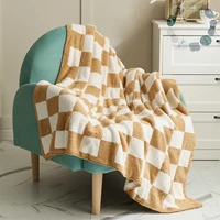 inyahome crochet knitted nordic throw plaids blankets fluffy warm cozy sofa for fall couch bed sofa living room chair car plaids