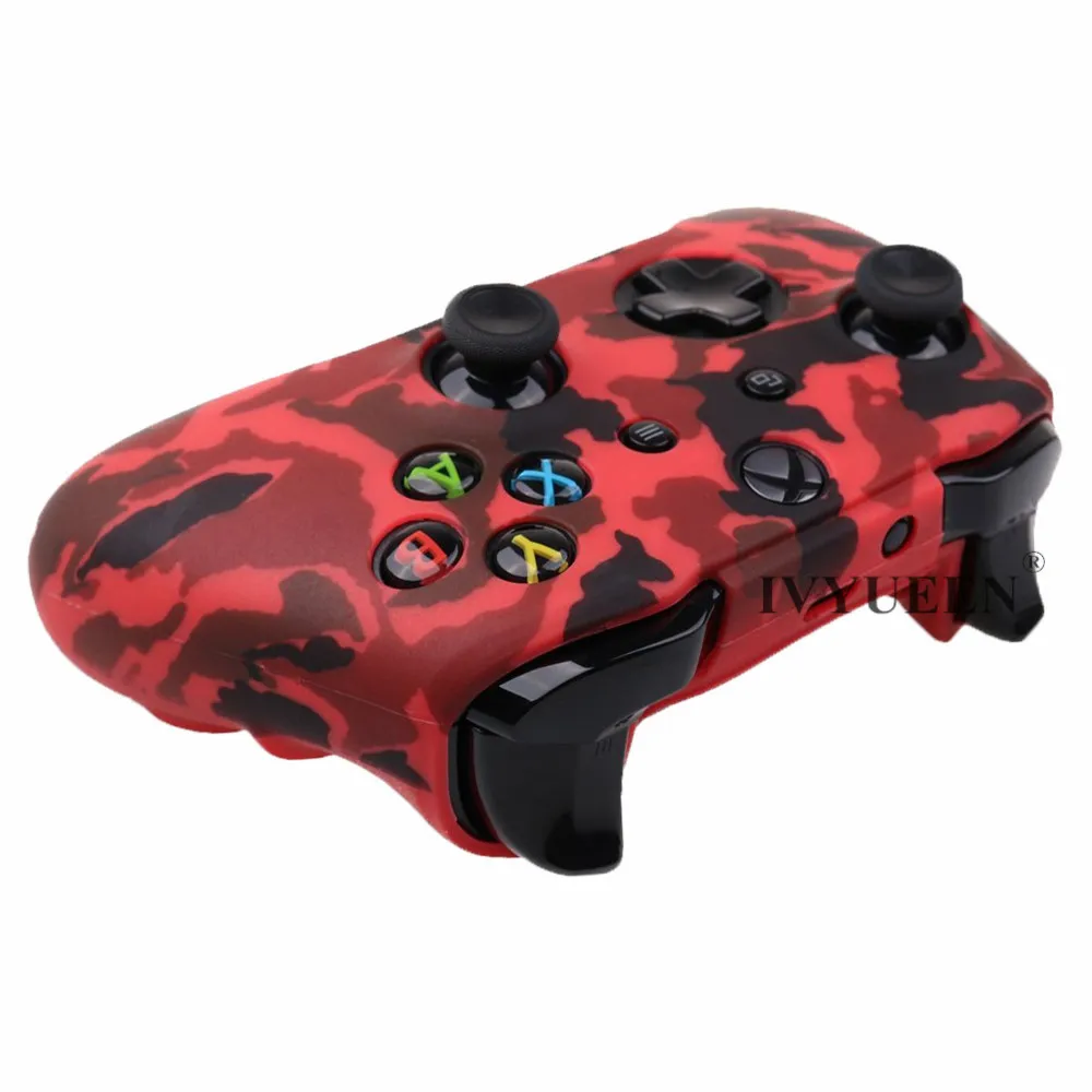 Силиконовый защитный чехол IVYUEEN для геймпада XBox One X S камуфляжный с колпачками