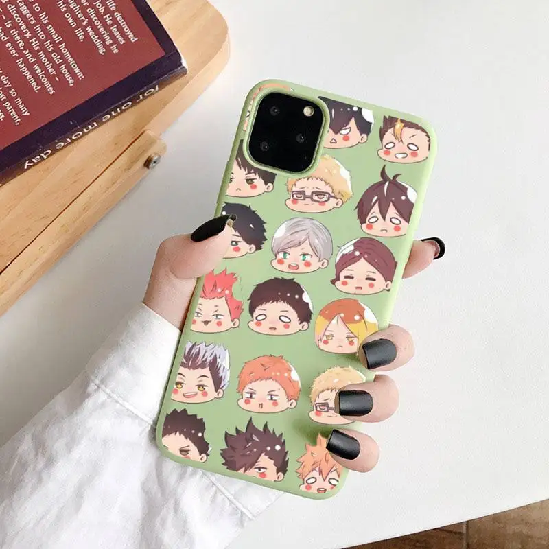 

Haikyuu Hinata attacks Phone Case Candy Color for iPhone 6 7 8 11 12 s mini pro X XS XR MAX Plus