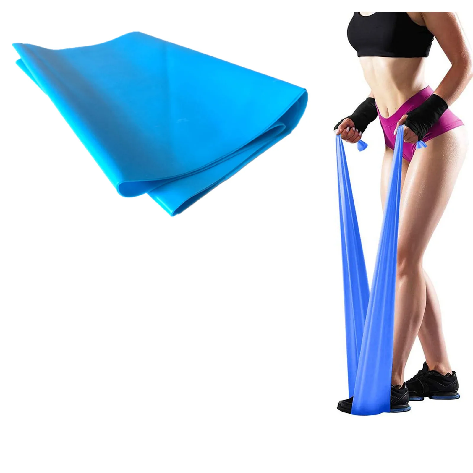 2 0 м синяя эластичная лента для Йога Пилатес Фитнес резинкой обучение