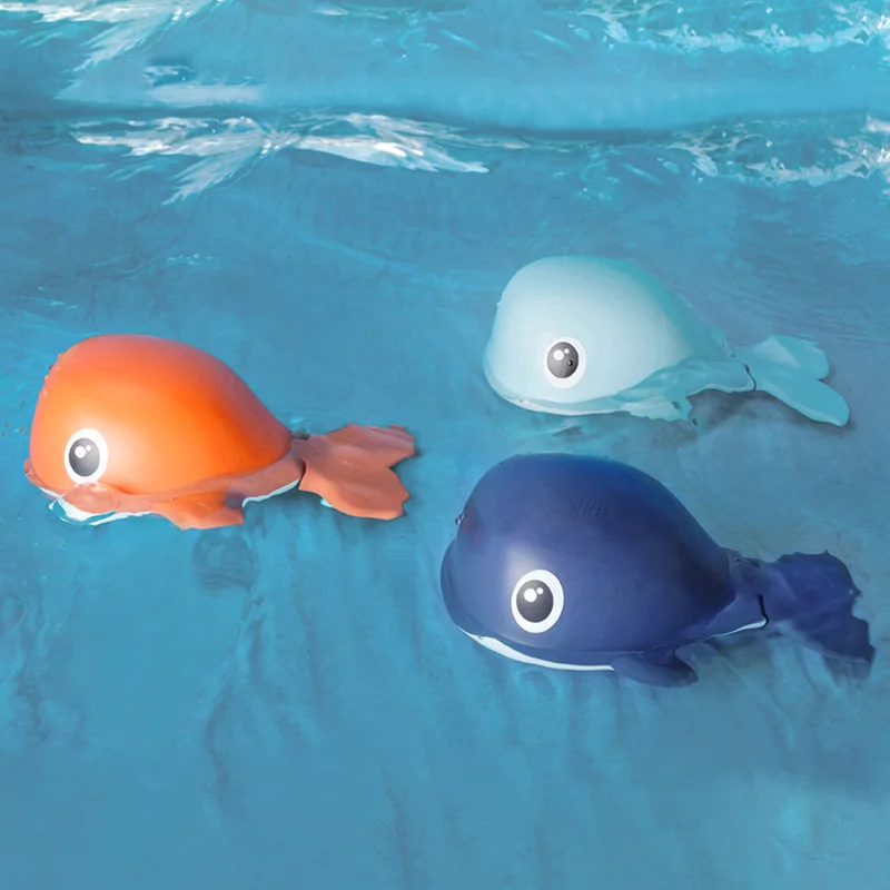 Детская пляжная игрушка для ванны мультяшное животное заводная плавающая КИТ