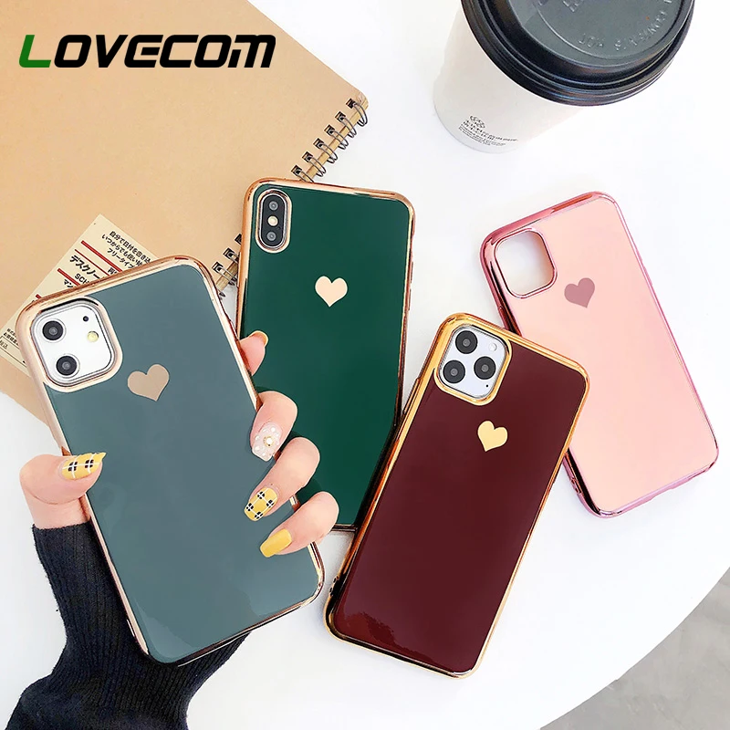 Роскошный чехол LOVECOM с сердечками для телефона iPhone 12 Mini 11Pro Max XR XS X 6 6S 7 8 Plus