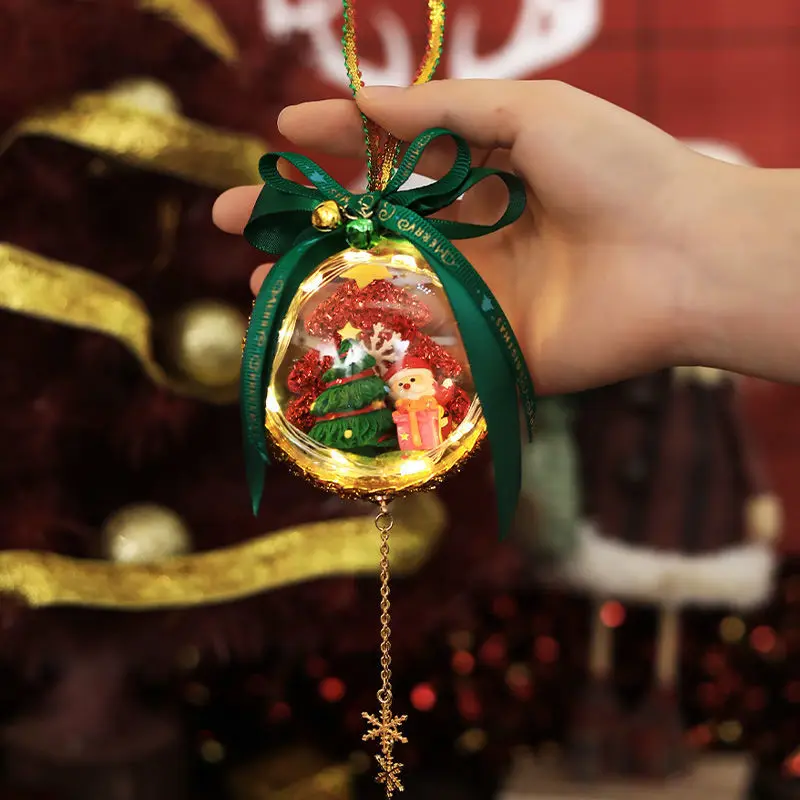 

New Led Decoration Transparent Christmas Ball Festival Pendant Gift Hollow Ball For Christmas Tree Decoration Ornaments 2020