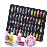 48 bottles rhinestones decoration nail art charms kit contain random nail art pearl sequin nail glitter dust powder nail art set