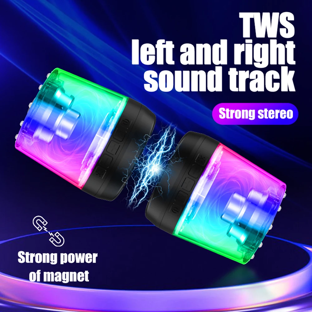 Mini Speakers Portable Bluetooth Speaker with LED Colorful Light for Home Bedroom Music Sound Stereo Subwoofer PC | Электроника