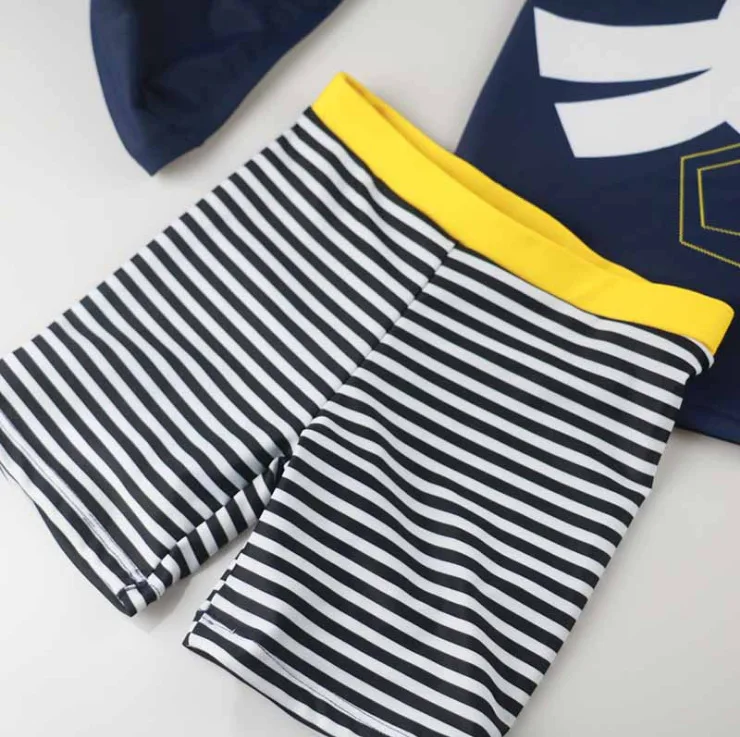 Детская пляжная одежда купальник из двух предметов с мультяшными животными для