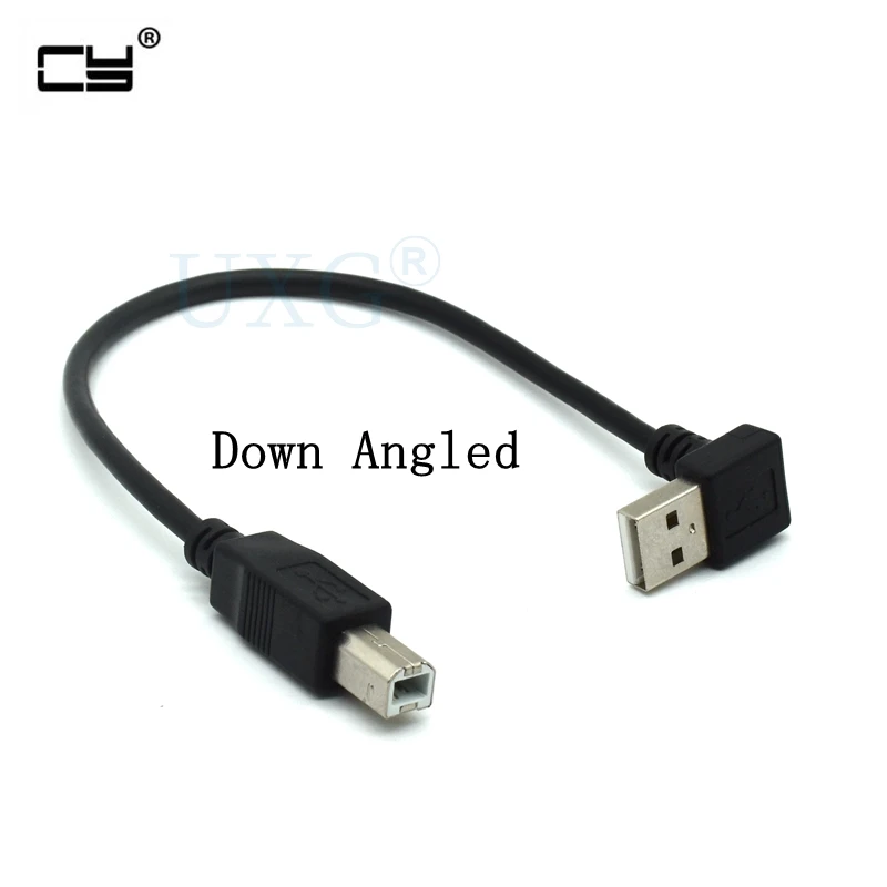 

Angled 90 Degree USB 2.0 Male to B Type Male Cable for Printer Scanner Hard Disk 20cm