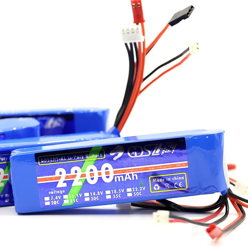 B6FPV 11.1V 2200mAh 3S 1C Lipo Battery for Frsky X9D Plus Futaba T8FG Radiolink AT9S Radio Transmitter RC FPV Racing Drone | Игрушки и