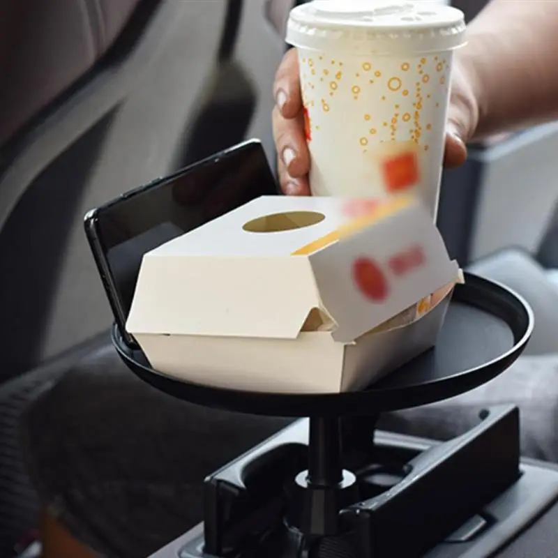 car tray table adjustable car food tray with phone holder mount car food table for cup holders beverage bottle car swivel tray free global shipping