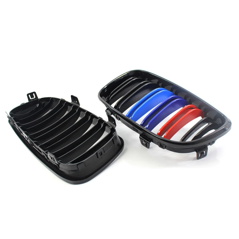 Решетки для переднего бампера автомобиля решетки раковины глянцевая черная