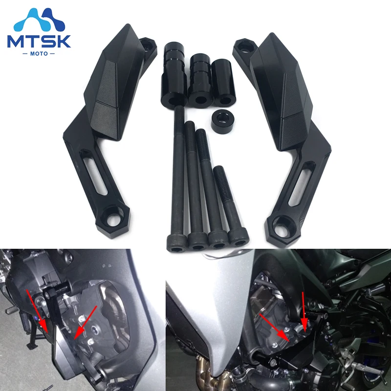 Фотоловушка для мотоцикла с ЧПУ алюминиевая рамка ползунок защита от падения MT09