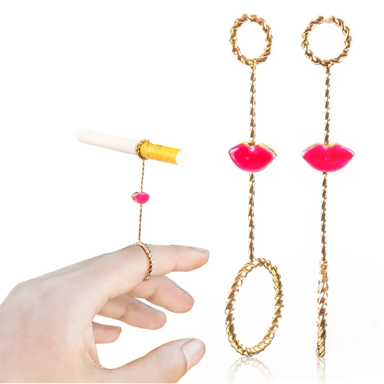

Creative Cigarette Holder Tobacco Finger Ring Hand Rack Women Men Cigarettes Smoking Accessories Smoker Ring Gift
