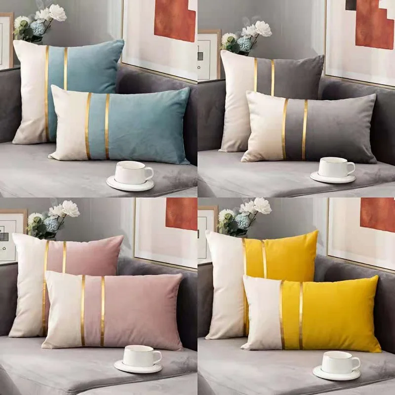 

Nordic Luxury Decorative Home Cushions Cover For Sofa Pillowcase Case Seat Car Pillowcase Velvet Pillow Covers 30*50CM Set
