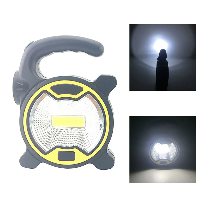 

COB LED Portable Spotlight Searchlight Outdoor Camping Light Mini Lantern Handheld Work Light Flashlight For Camping