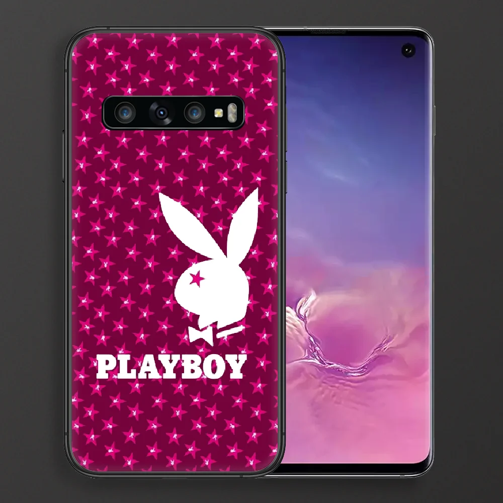

Playboy Rabbit Phone case For Samsung Galaxy Note S 8 9 10 20 Plus E Lite Uitra black hoesjes 3D cover luxury waterproof pretty