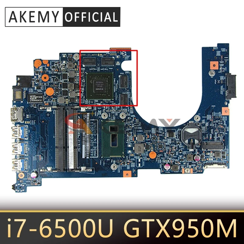 

For ACER VN7-572G VN7-572 laptop motherboard 14306-1M 448.06C08.001M motherboard CPU i7-6500U GPU GTX950M tested Ok Mainboard