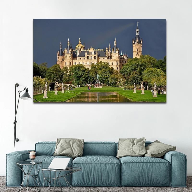 Diy Краска нарисованная цифровыми картинками масляная краска замок