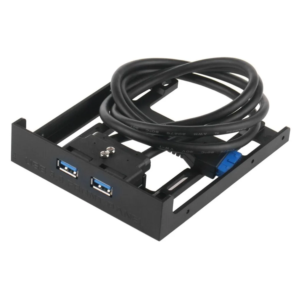 20-контактный разъем 2 Порты и разъёмы высокое Скорость USB 3,0 спереди Панель кабель адаптер компьютерный дисковод гибких дисков встроенный Панель для стационарного персонального компьютера флоппи-Bay