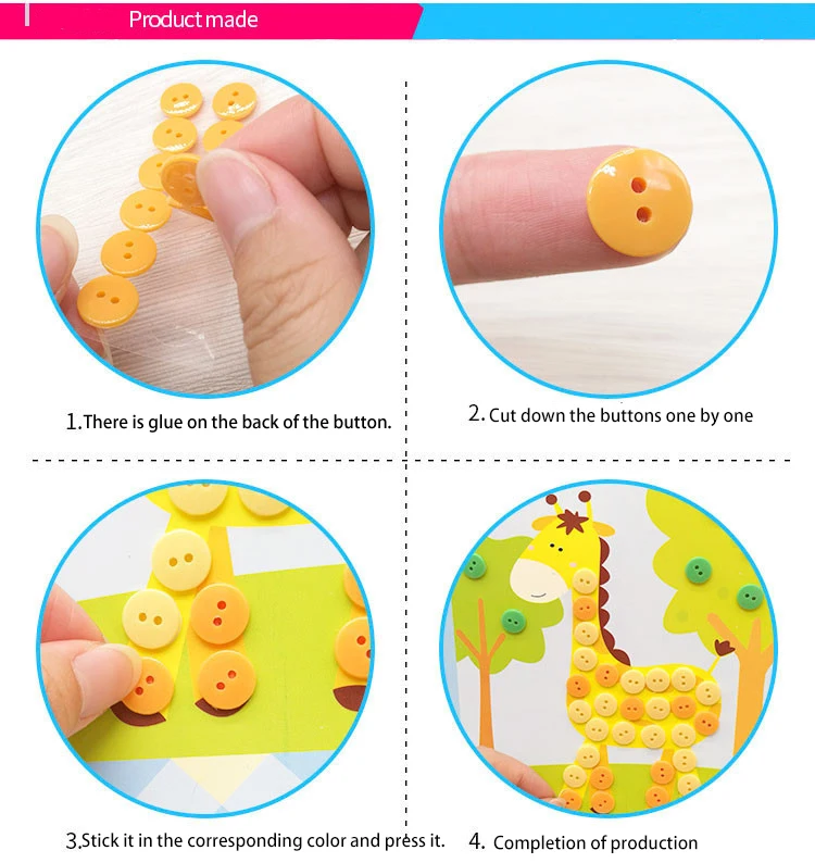 Кнопка живопись детей ручной работы детский сад творческий DIY игрушка паста