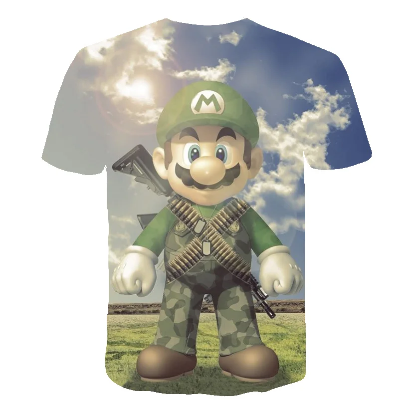 Детская футболка с изображением героев мультфильма «Super Mario Bros Mashup» топ с изображением грибов, Королевство Луиджи, Нинтендо, гик, итальянский стиль, простые комбинированные футболки для мальчиков и девочек