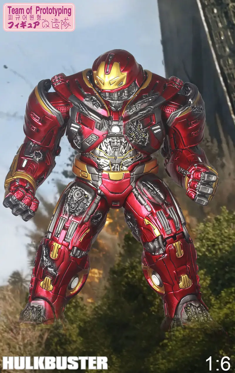 Команда прототипов Marvel Мстители халкбастер 30 см Железный человек Халк статуя