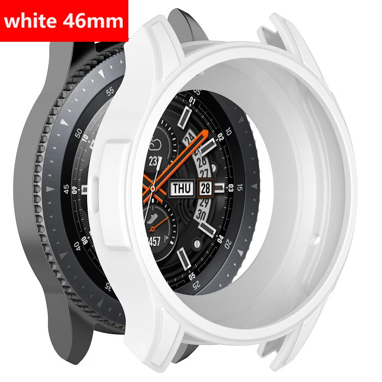 white 46mm Gear S3 Frontier чехол для samsung Galaxy Watch 46 мм band gear S3 силиконовый защитный чехол Защитный корпус аксессуары для часов - Цвет: white 46mm