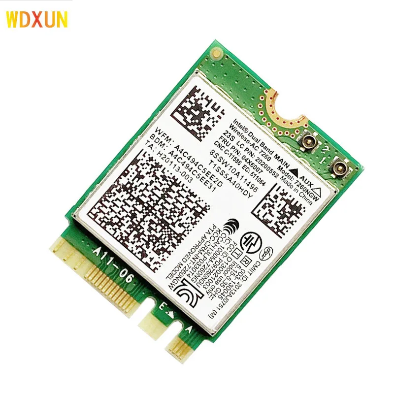 Intel 7260ngw 7260ac 7260 ac 2 4/5g bt4.0 fru 04x6007 для thinkpad x250 x240 x240s x230s t440 w540 t540 yoga y50 WIFI CARD|Сетевые
