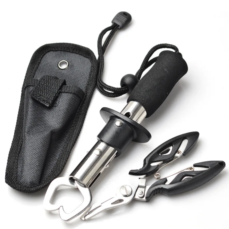 

1 SET Mini Hot Aluminum Alloy Fishing Grip Fishing Pliers Set Recover Cutter Line Split Ring High Quality Fishing Tool