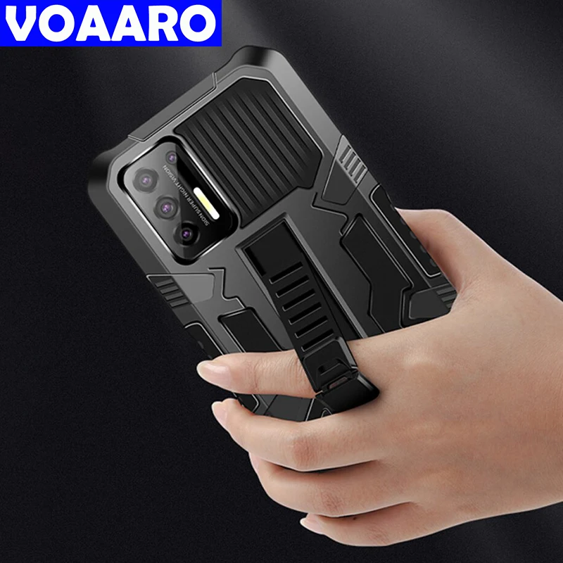 

Shockproof Kickstand Case for Oneplus Nord N200 5G Strong Anti-Fall Bracket Protective Cover for 1+ Nord N200 5G Phone Back Case
