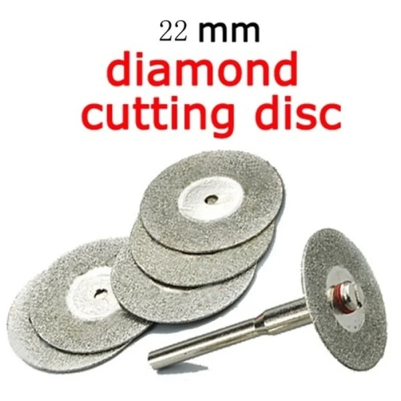 

5 шт. 22 мм режущий диск Emery алмазные режущие лезвия сверло + 1 оправка для Dremel
