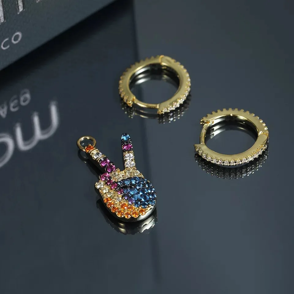 Женские сережки гвоздики золотистого цвета в Европейском стиле