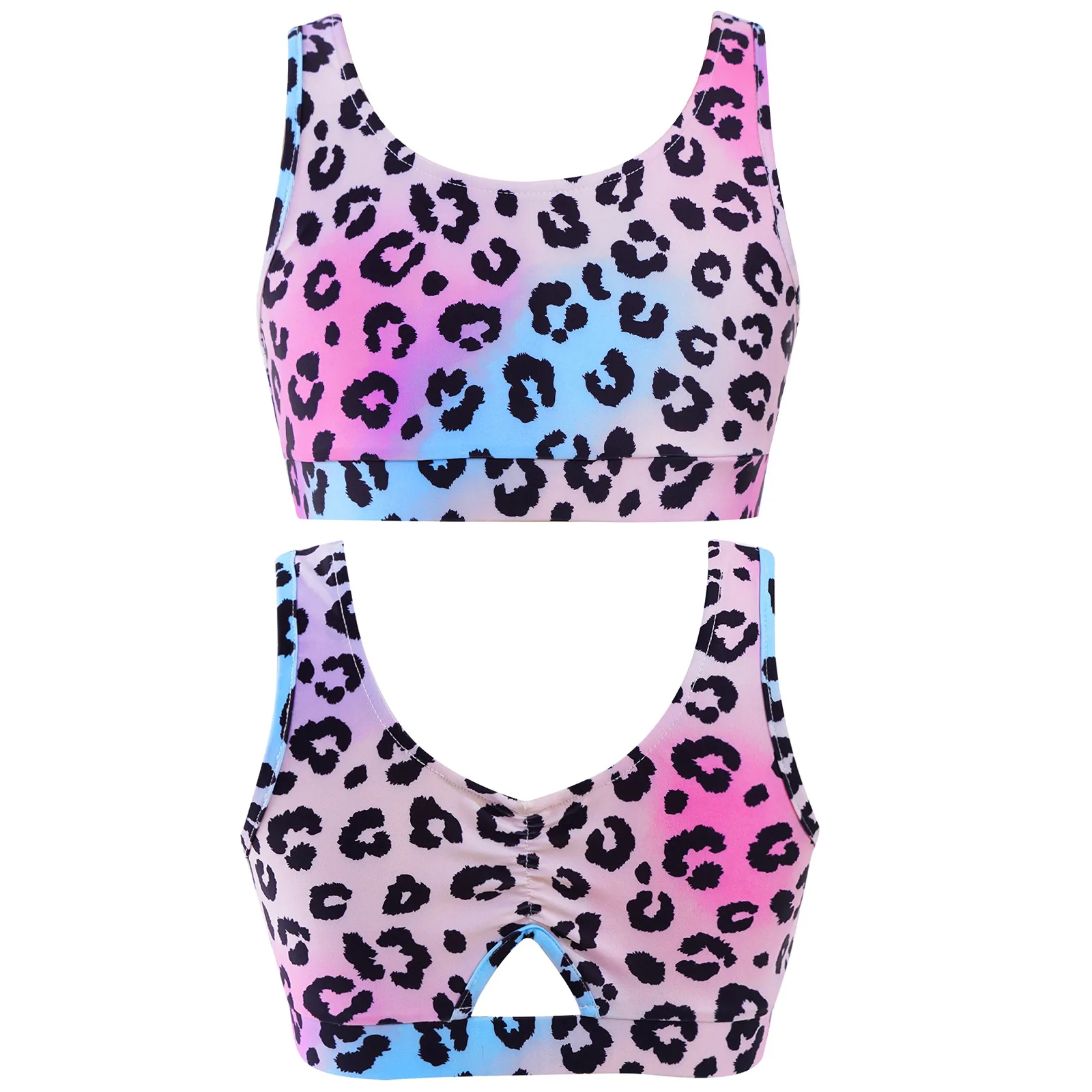 

4-16Y Summer Girls Tank Cotton Vest Kids Leopard Underwear Baby Camisole Student Undershirts Teenager Tank Top For Children