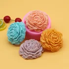 Силиконовые формы для мыла, пион, цветок, желе, сахар, шоколад, помадка, пион, полимерная глина, пластырь для свечей, форма для смолы