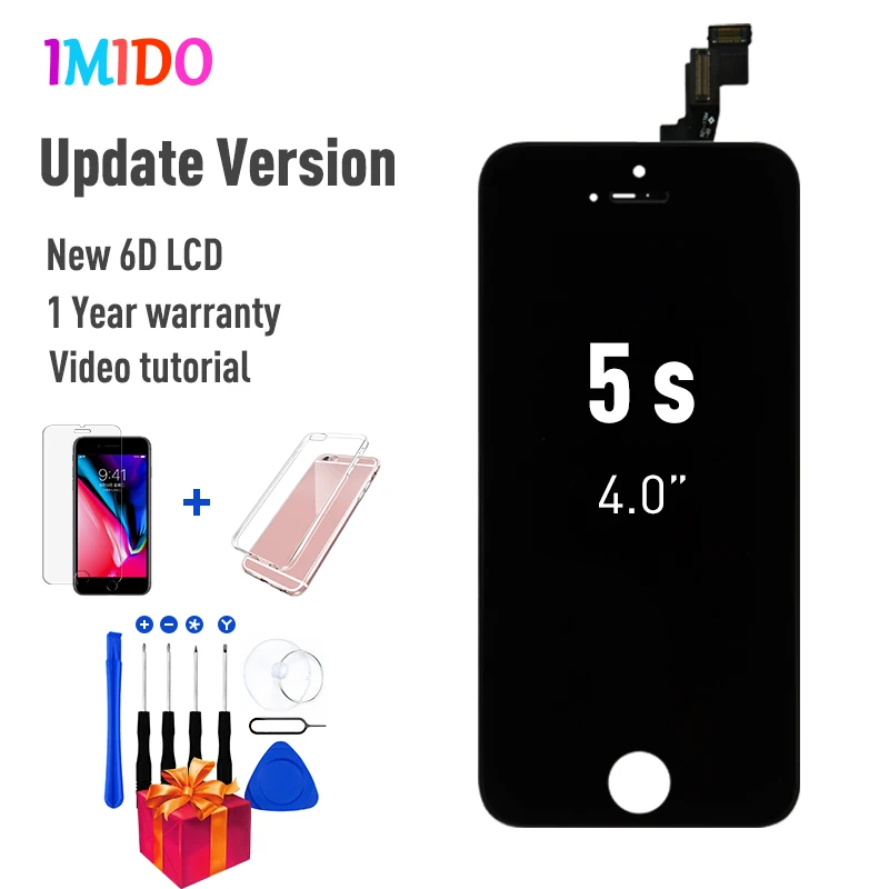 Обновленная версия ЖК-дисплей для iPhone 6 6S Plus OEM дисплей кодирующий преобразователь сенсорного экрана в сборе для iPhone 5S Замена дисплея+ подарки