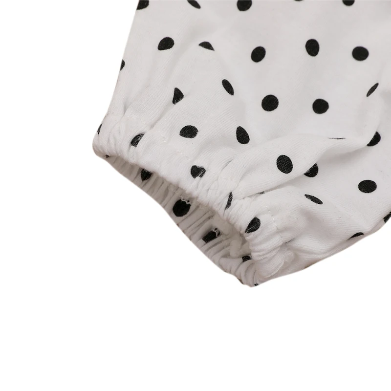 Летний Повседневный Модный комплект для маленьких девочек топ в горошек с