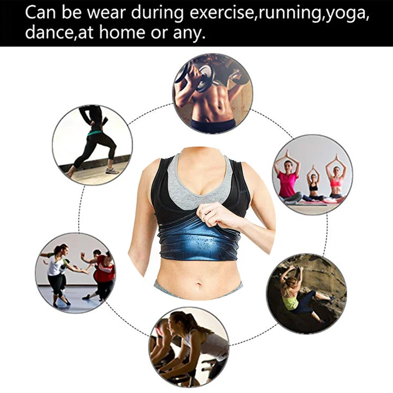 

Women Body Shaper Slimming Vest Sweat Sauna Tank Tops For Weight Loss Fitness Shapewear Workout Suits Waist Trainer Tummy Corset