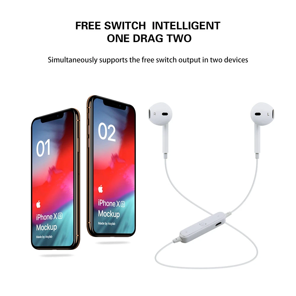 Беспроводные Bluetooth наушники Спортивная гарнитура Двойные стерео