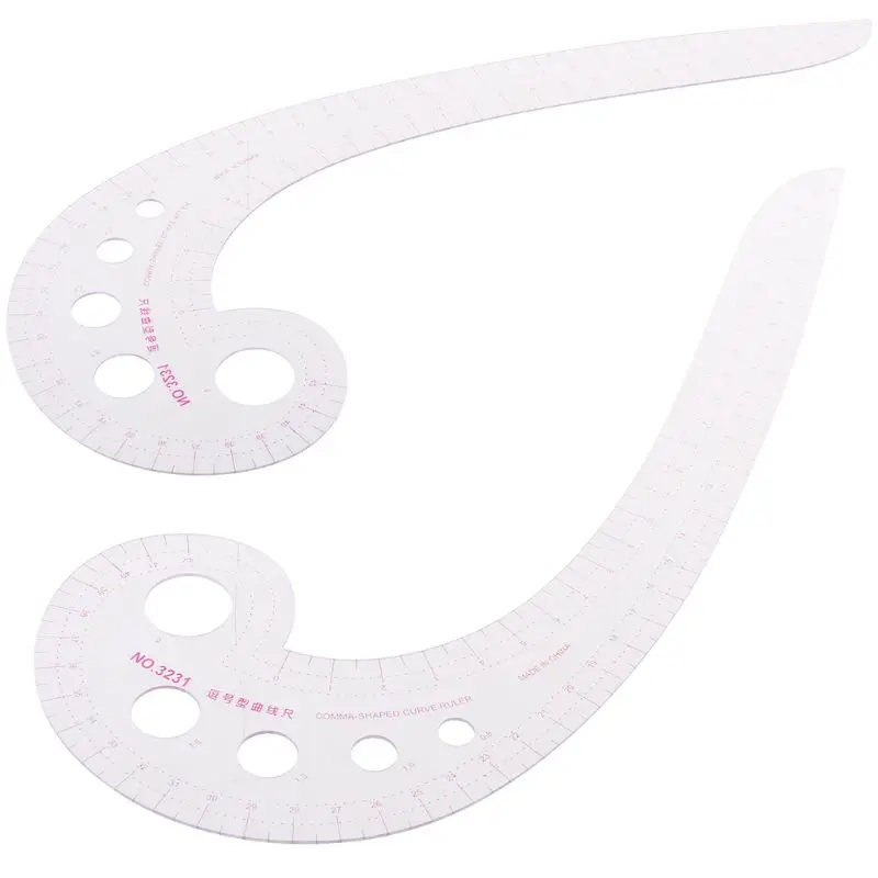 

Sewing Ruler Comma Shaped French Curve Plastic Tailor Drawing Craft Tool DIY 62KC