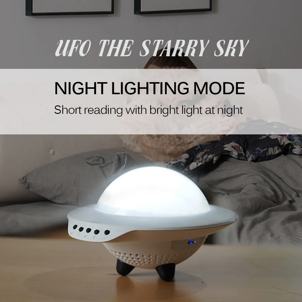 

Starry Sky Ocean Universe UFO Projector Lamp Creative LED Night Light Bedroom Projection Lamp For Children Kids Gift