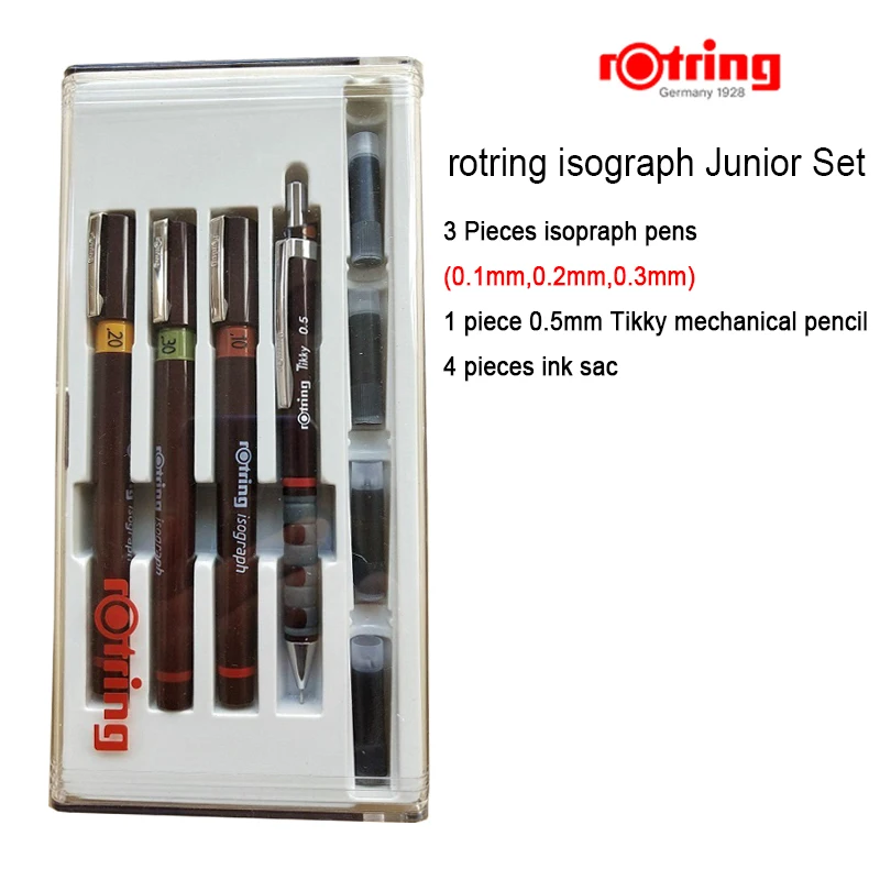 Rotring детский набор изограф наполненные чернила пористая ручка инструменты для