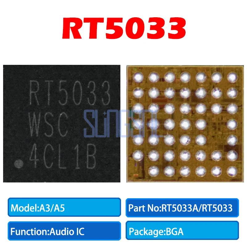 10 шт./лот RT5033A/RT5033 для Samsung A5 A5000 A3 A3000 Audio IC|Интегральные схемы| |