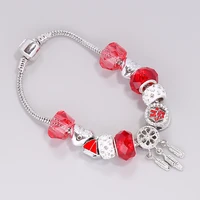 new retro flower bracelet femme crystal beads fashion bracelet for women trendy jewelry