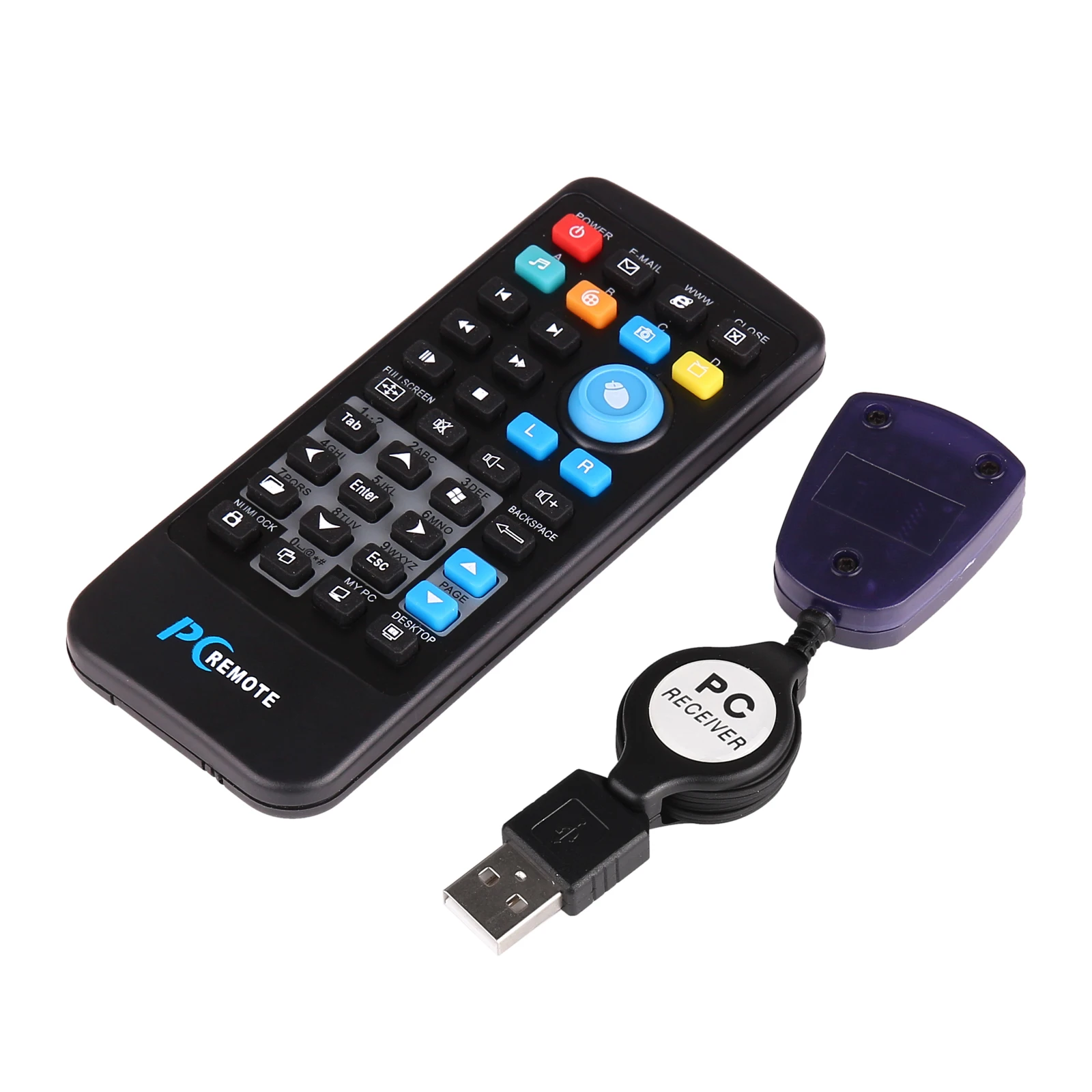 

PC Remote Control Wireless USB computer remote controller Wireless for Laptop 6 Multimedia Hot Keys 3 Mouse Cursor Keys