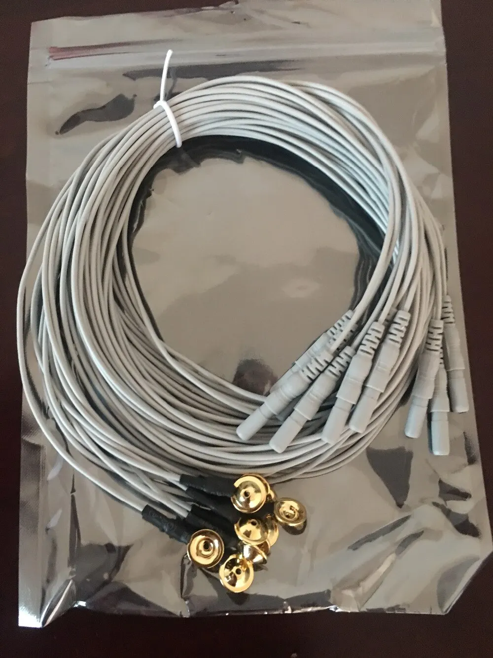 10 шт. EEG/AEEG разъем din 1,5 мм позолоченный медный колпачок для ...