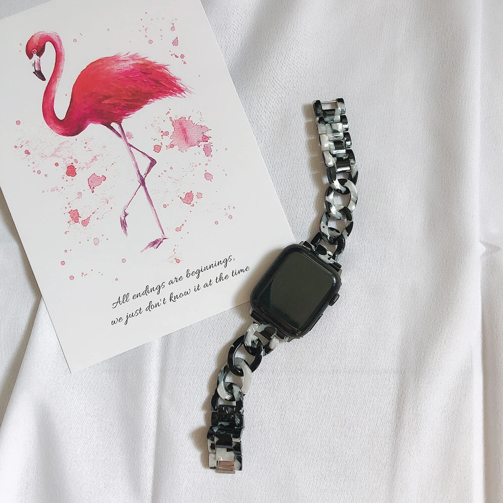 

Ремешок полимерный для apple Watch 6 5 4 band 40 мм 38 мм, прозрачный стальной браслет для iwatch 6 series 5 4 3/2, 44 мм 42 мм