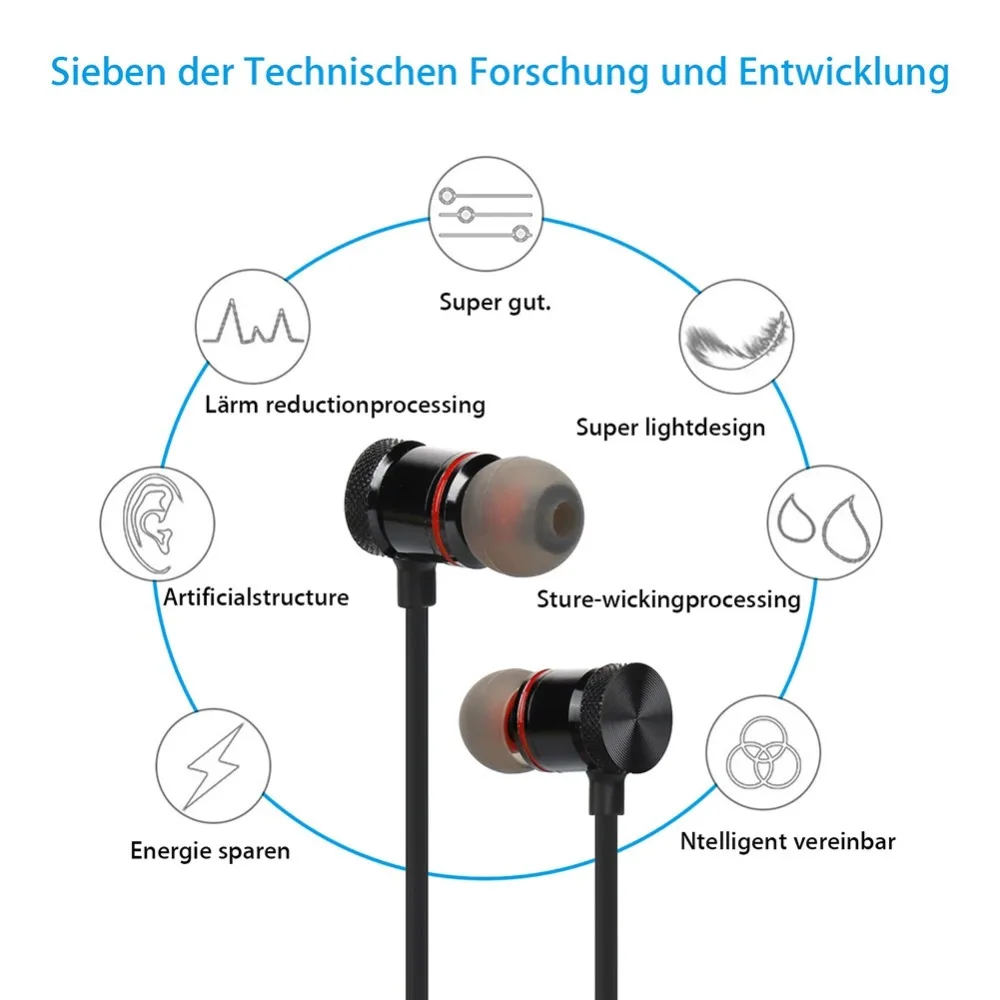 Bluetooth 4 1 Беспроводные спортивные музыкальные наушники-вкладыши мягкие наушники