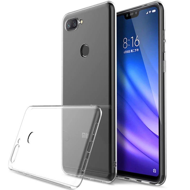 Противоударный мягкий прозрачный чехол для телефона Xiaomi Mi 8 Lite Mi8Lite прозрачный Ультратонкий чехол-накладка Тонкий Силиконовый ТПУ чехлы
