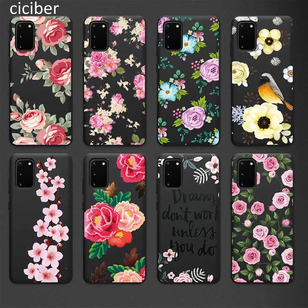 

Flower Rose Case for Samsung Galaxy A50 A51 A70 A71 A72 A21S A52 A02S S10 S20 S9 S8 S21 Plus Ultra Note 20 10 9 Plus Soft Fundas